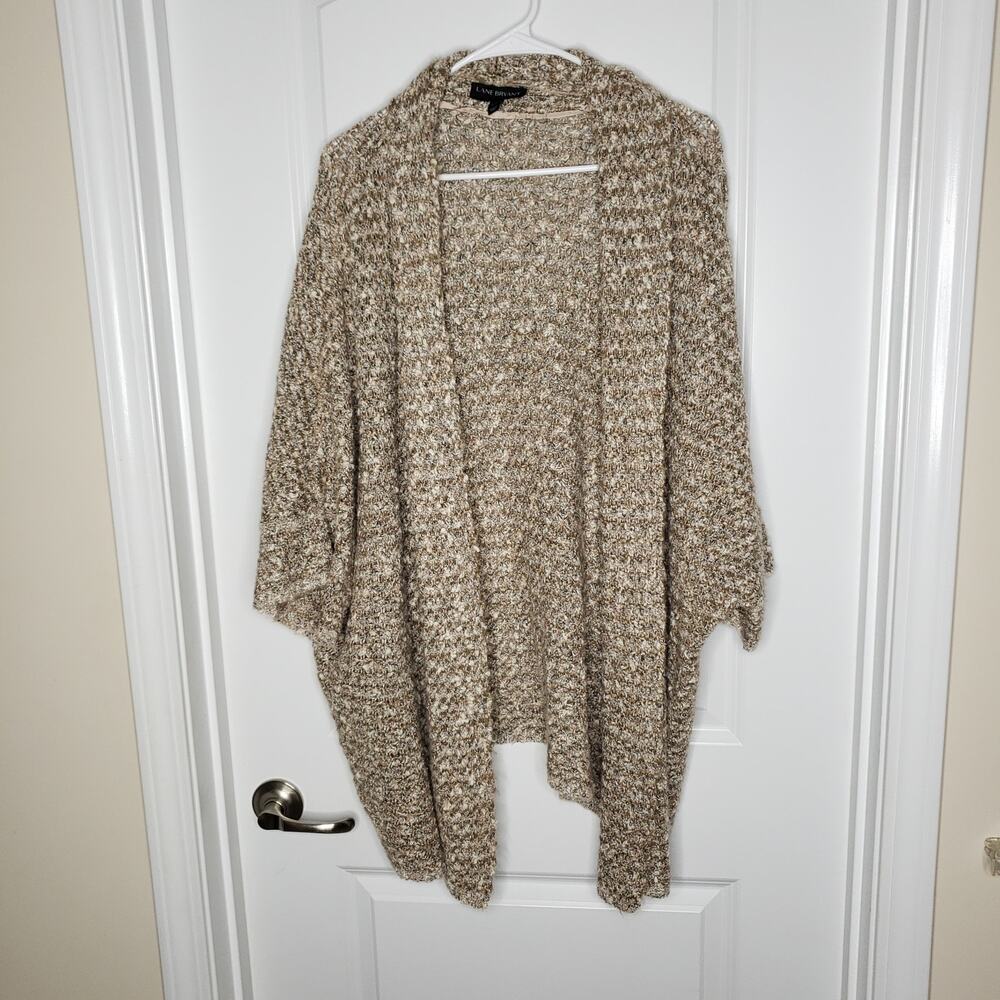 Lane Bryant Tan Open Front Sweater Cardigan Plus 14 16 18 20